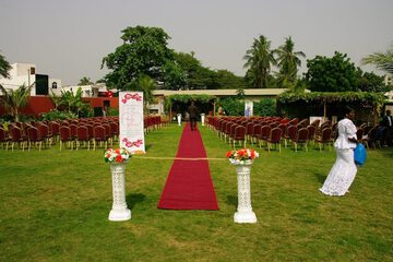 Outdoor wedding area