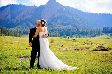 Outdoor wedding area