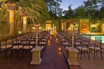 Outdoor wedding area