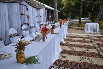 Outdoor wedding area