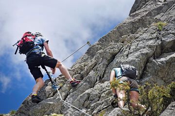Outdoor rock climbing