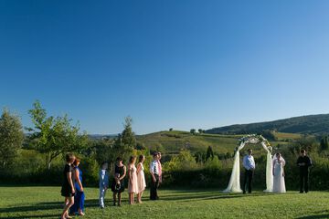 Outdoor wedding area