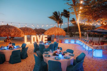 Outdoor banquet area