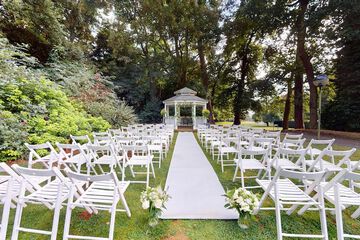 Outdoor wedding area