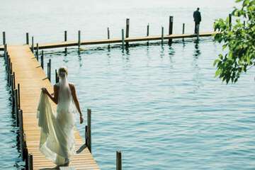 Outdoor wedding area
