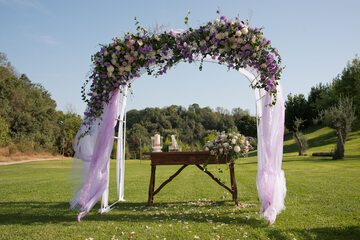 Outdoor wedding area