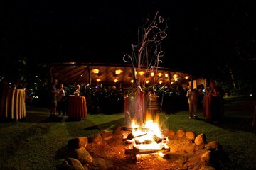Outdoor wedding area