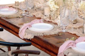 Outdoor wedding area