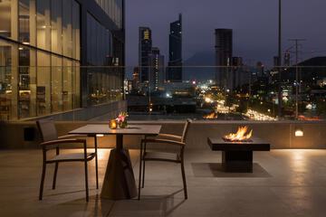 Outdoor banquet area