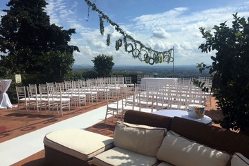 Outdoor wedding area
