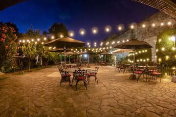 Outdoor banquet area