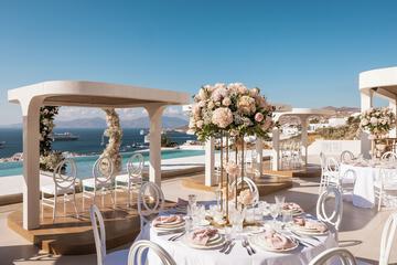 Outdoor wedding area