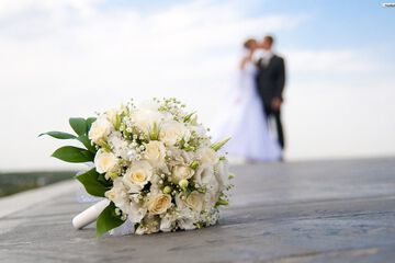 Outdoor wedding area