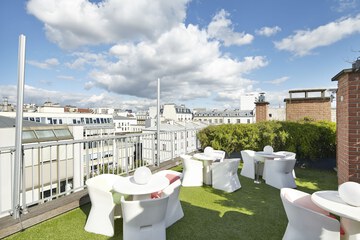 Outdoor banquet area