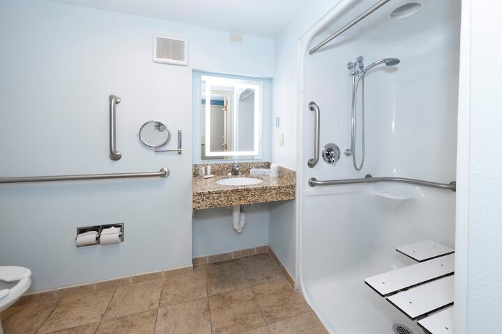 ADA Accessible Studio 1 King Bed Roll in Shower (1 of 14)
