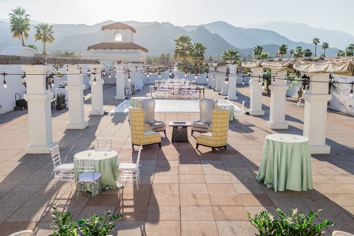 Outdoor wedding area
