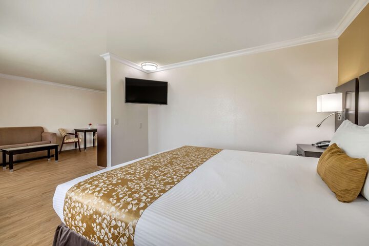 1 King Bed Refrigerator High Speed Internet Accessible Coffee Maker, Hairdryer Iron and Ironi (10 of 25)