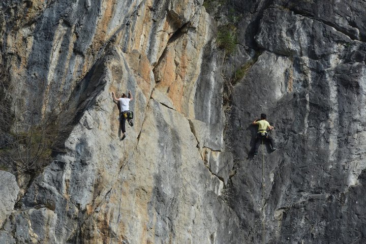 Outdoor rock climbing