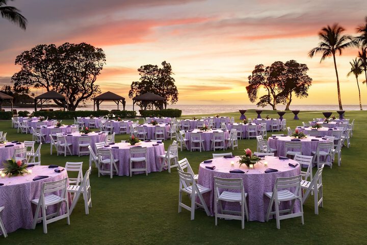 Outdoor banquet area