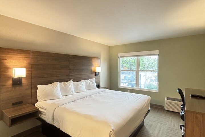 1 King Bed Deluxe Accessible Room Roll in Shower with Grab Bars (1 of 17)