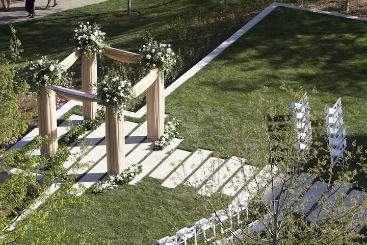 Outdoor wedding area
