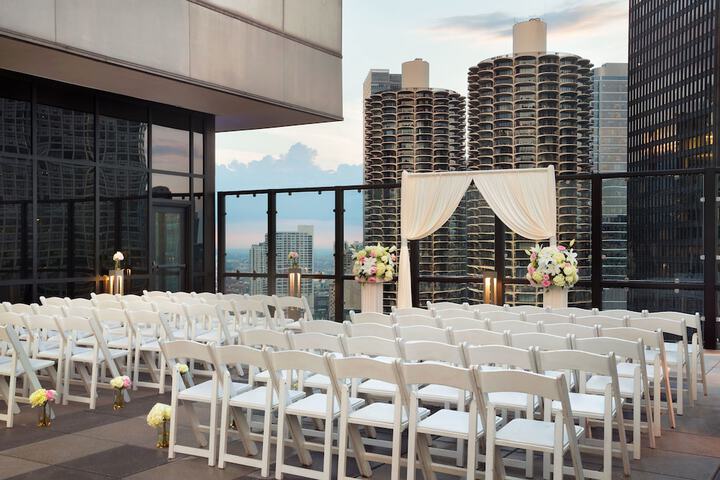 Outdoor wedding area