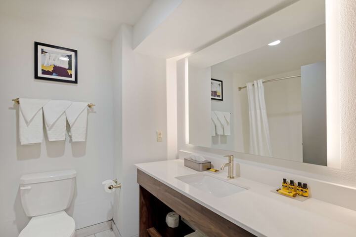 Accessible 1 King Accessible Bathtub 50 Inch Flat Screen Television Keurig Coffee Maker Microwave and Refrigerator Full Breakfast (13 of 20)