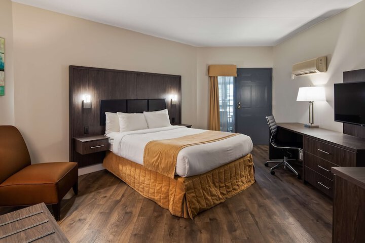 1 Queen Bed Work Desk Refrigerator Wood Floor Shower Only Full Breakfast (20 of 22)
