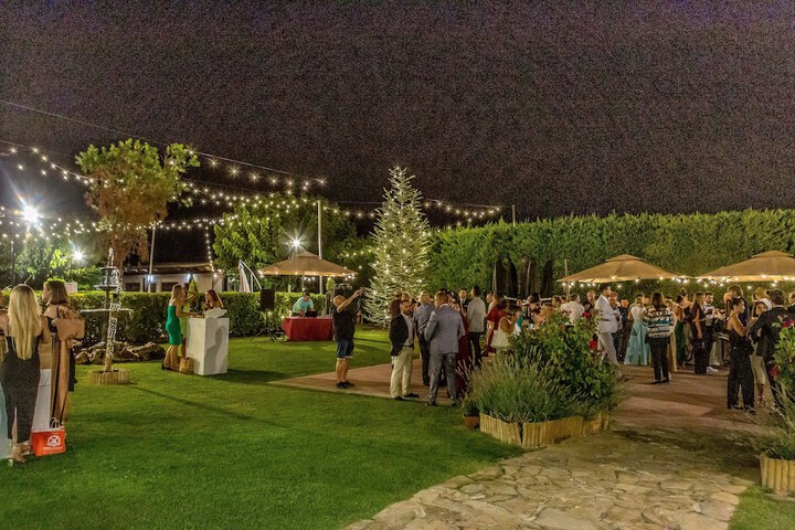 Outdoor banquet area