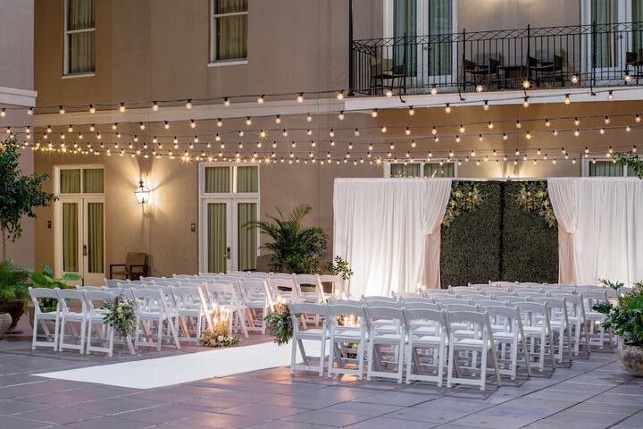 Outdoor wedding area