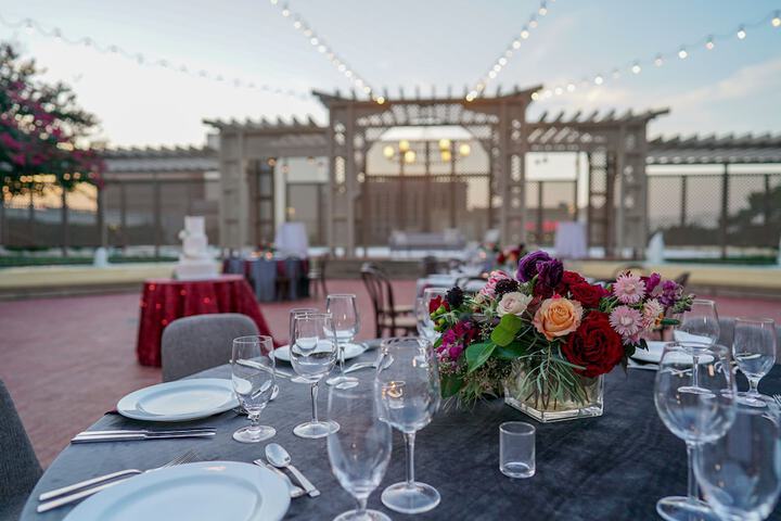 Outdoor wedding area