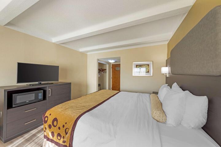 1 King Accessible Roll in Shower Exterior Entrance Microwave, Refrigerator WiFi Full Breakfast (4 of 22)