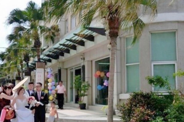 Outdoor wedding area