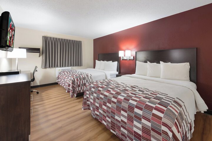 1 Queen Bed Mobility Accessible Roll in Shower (1 of 16)