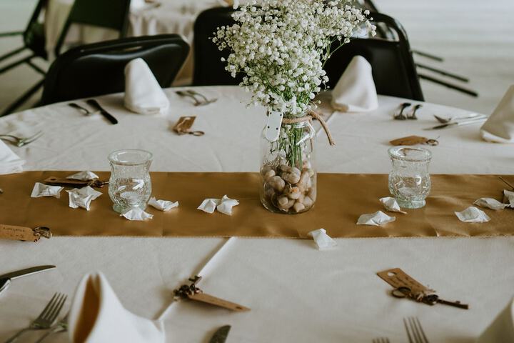 Outdoor banquet area