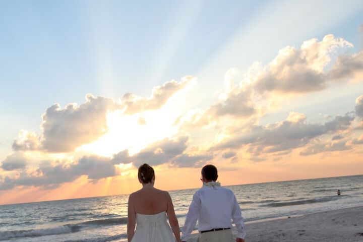 Outdoor wedding area