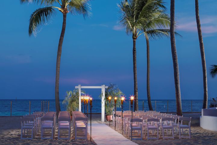 Outdoor wedding area