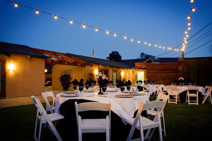 Outdoor banquet area