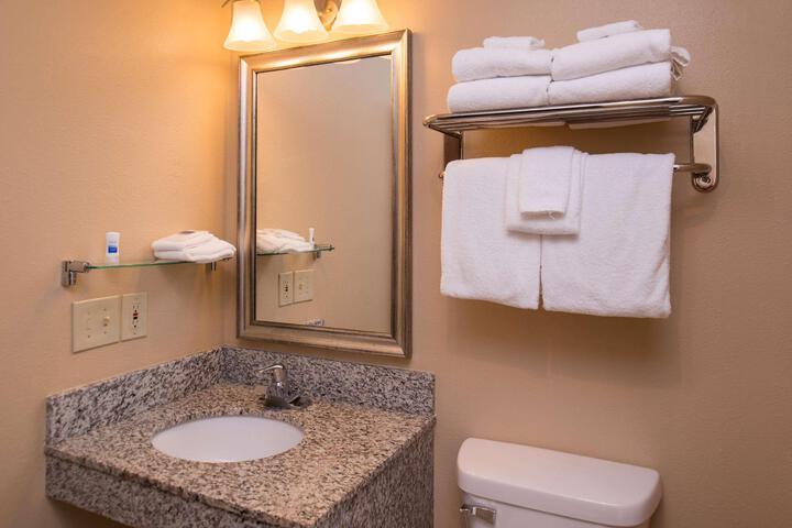 1 King Bed High Speed Internet Accessible Refrigerator, Coffee Maker Iron and Ironing Board Hairdryer Continental Breakfast (27 of 36)