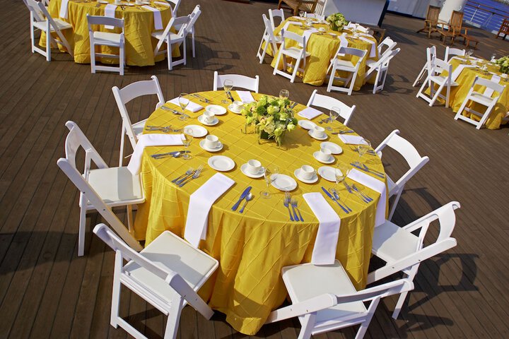 Outdoor banquet area