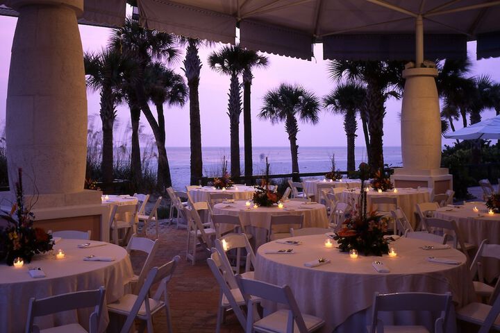 Outdoor wedding area