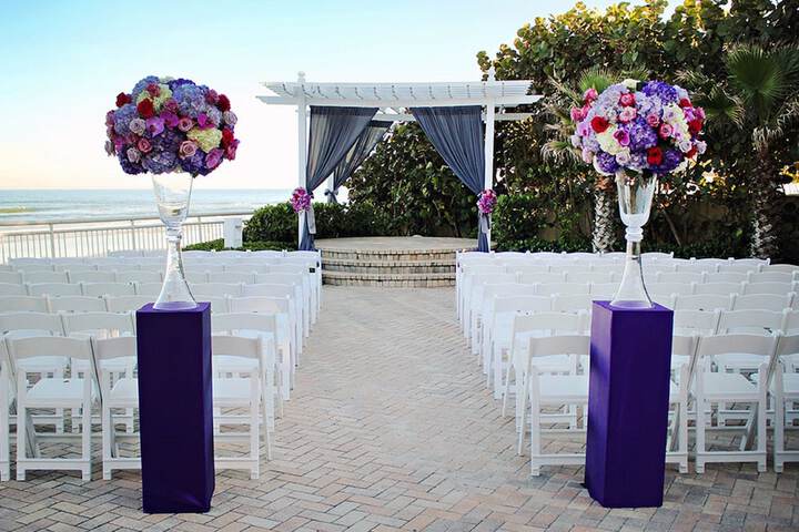 Outdoor wedding area
