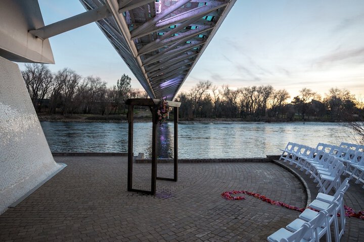 Outdoor wedding area