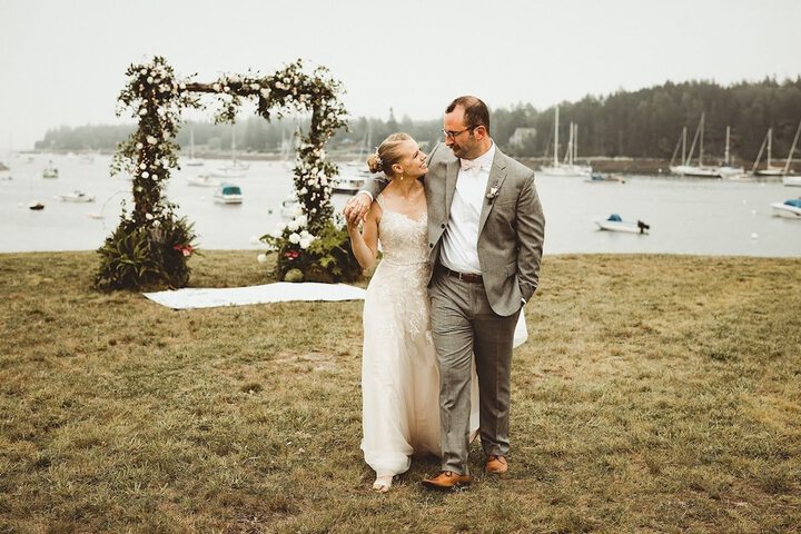 Outdoor wedding area
