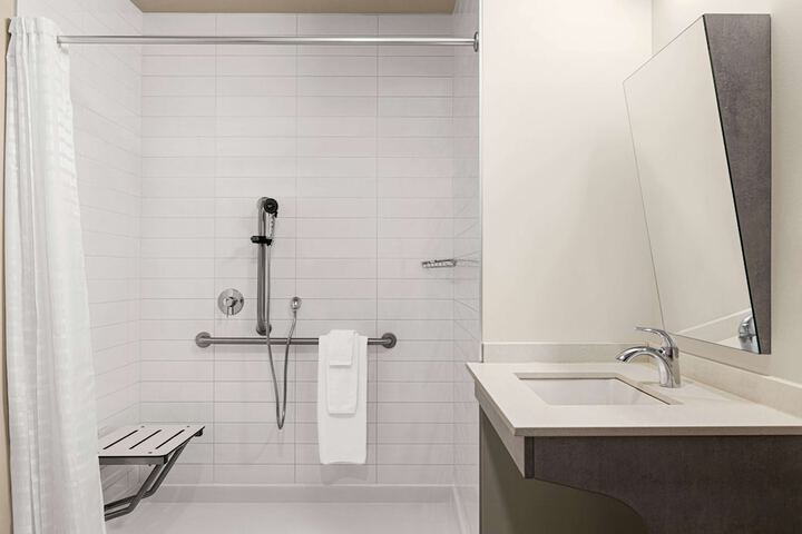 1 Queen Bed Mobility Accessible Roll in Shower (19 of 25)