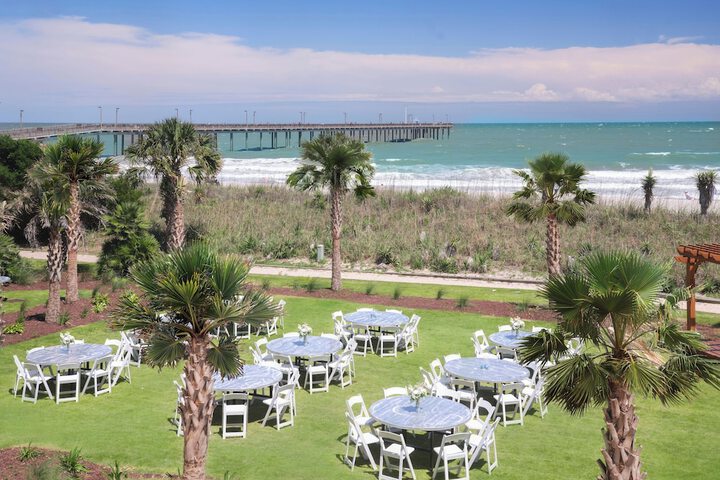Outdoor wedding area
