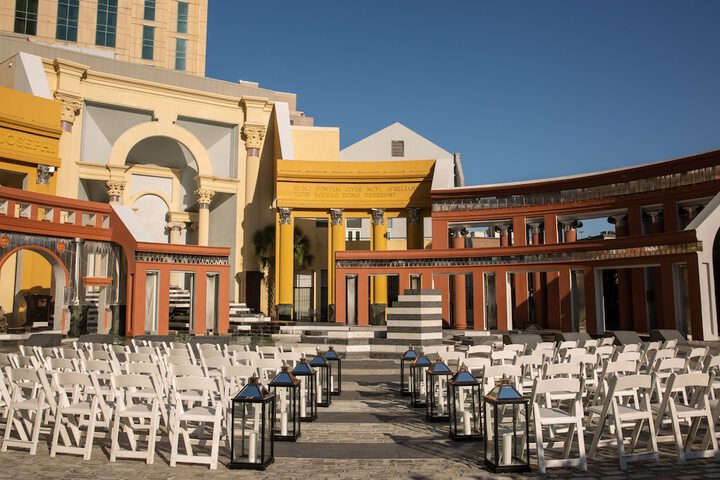 Outdoor wedding area