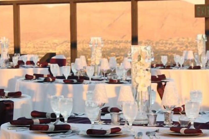 Outdoor banquet area