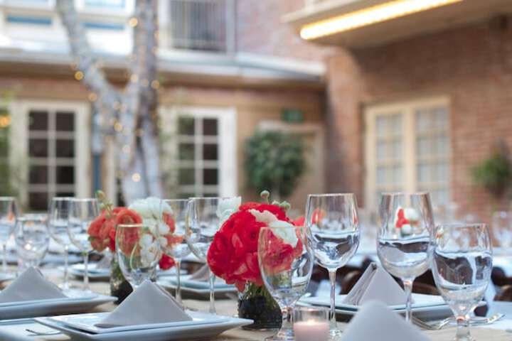 Outdoor wedding area