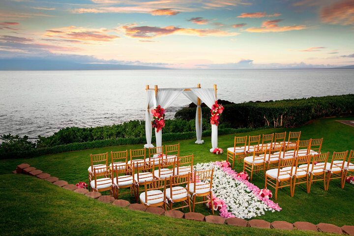 Outdoor banquet area